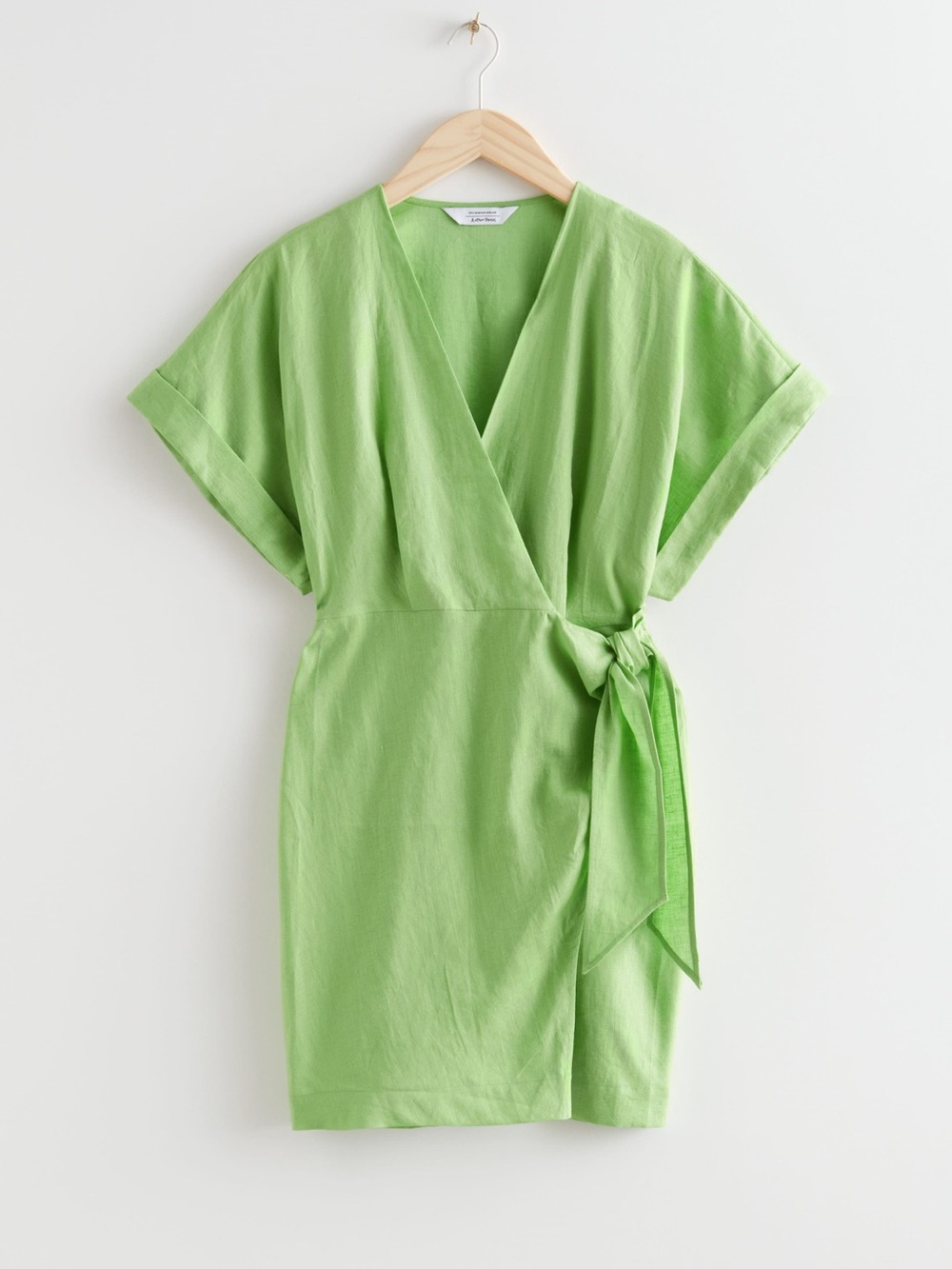& Other Stories 100% Linen Wrap Dress